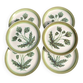 Gien enameled stoneware dinner plates “Herbariums”