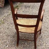 Rustic straw armchair