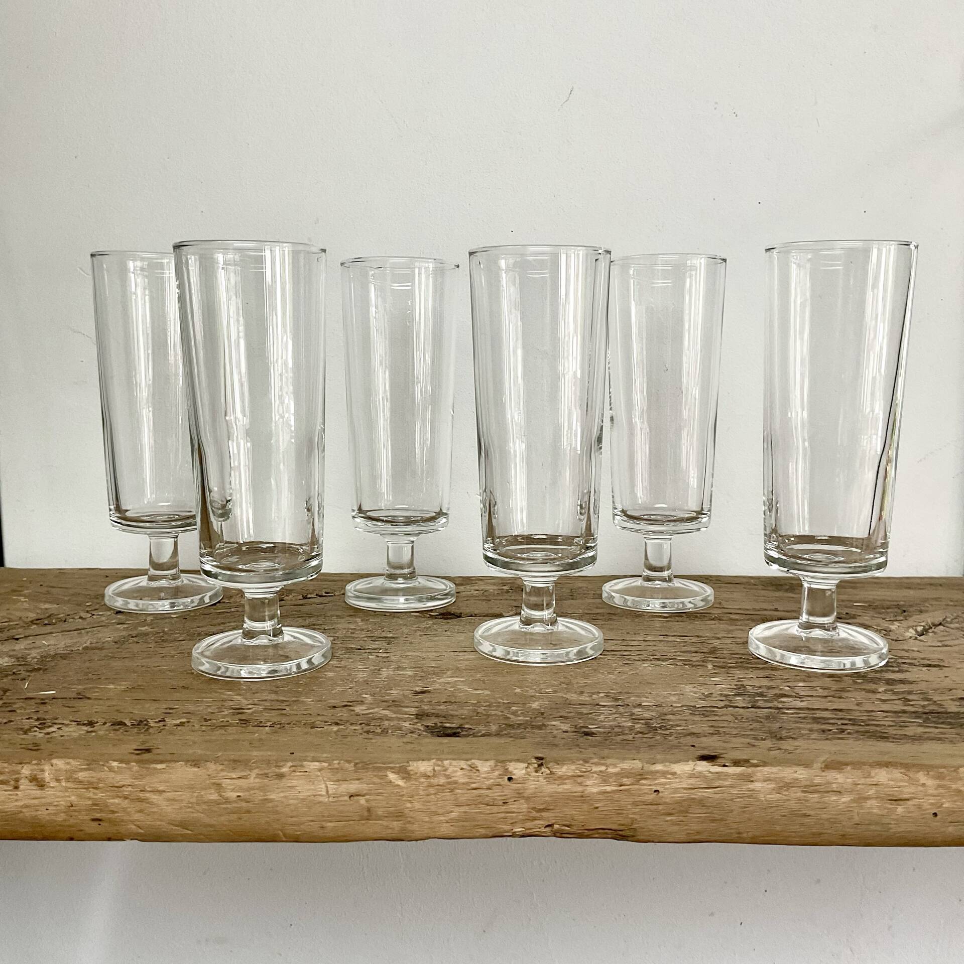 6 vintage Luminarc "Sweden" flutes