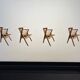 4 Chaises de bistrot en bois en forme de v