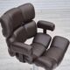 1970s, Scandinavian swivel chair, original condition, artificial leather, chrome steel.