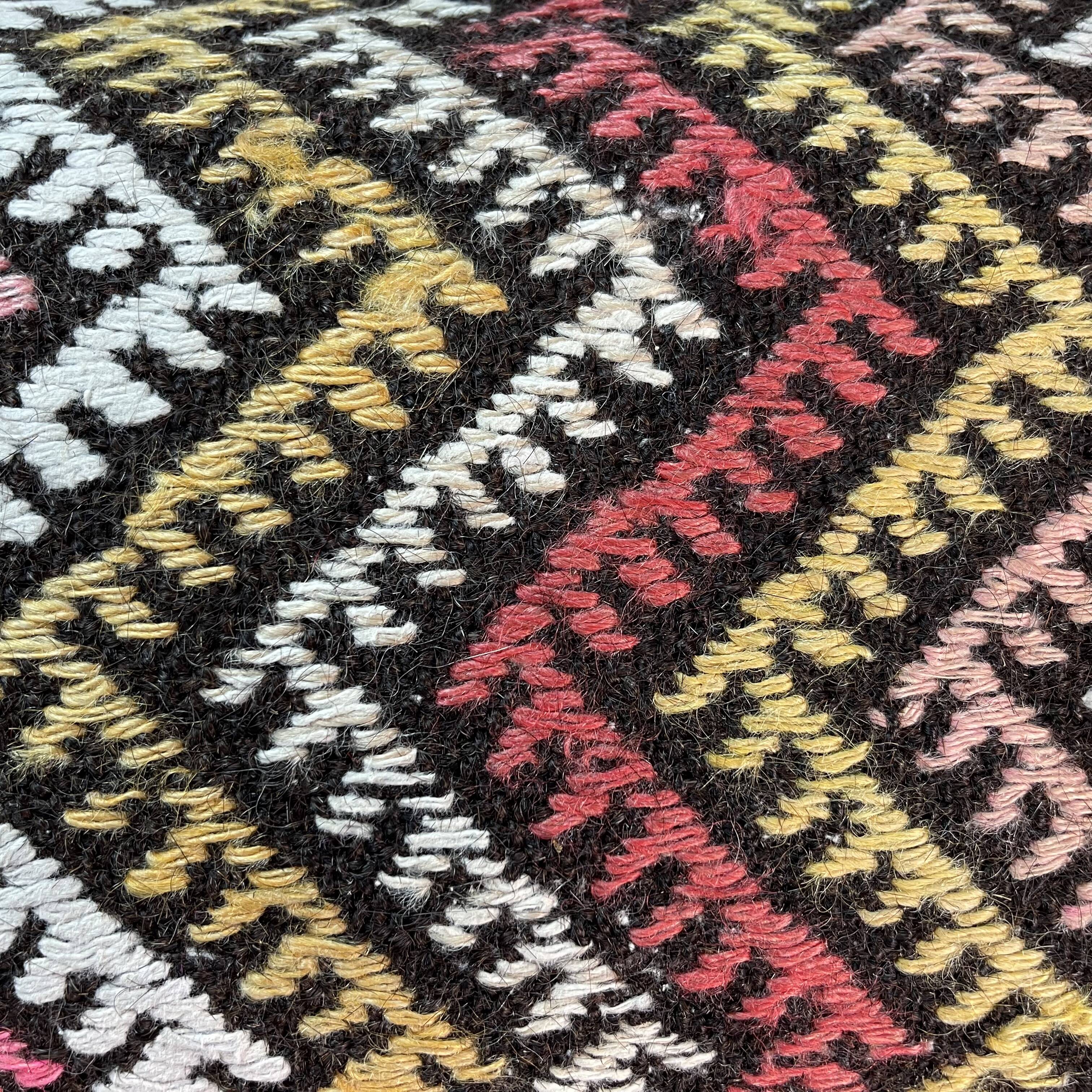 Vintage turkish kilim cushion cover , 30 x 60 cm