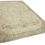 Handmade oriental beige rug 200 cm x 310 cm