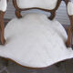 Pair of Louis XV style shepherdess armchairs redone ecru fabric