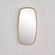Rearview mirror and free form from the 50s - 60s on gold frame