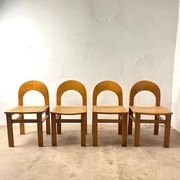 Set of 4 caned chairs Arcadia by Tagliabue di Cascina Armata, 1970-80.
