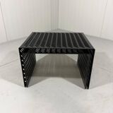 Black perforated steel nesting tables Italy 1980’s