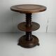 Brutalist Wood Turned Screw Press Side Table in the style of Dudouyt