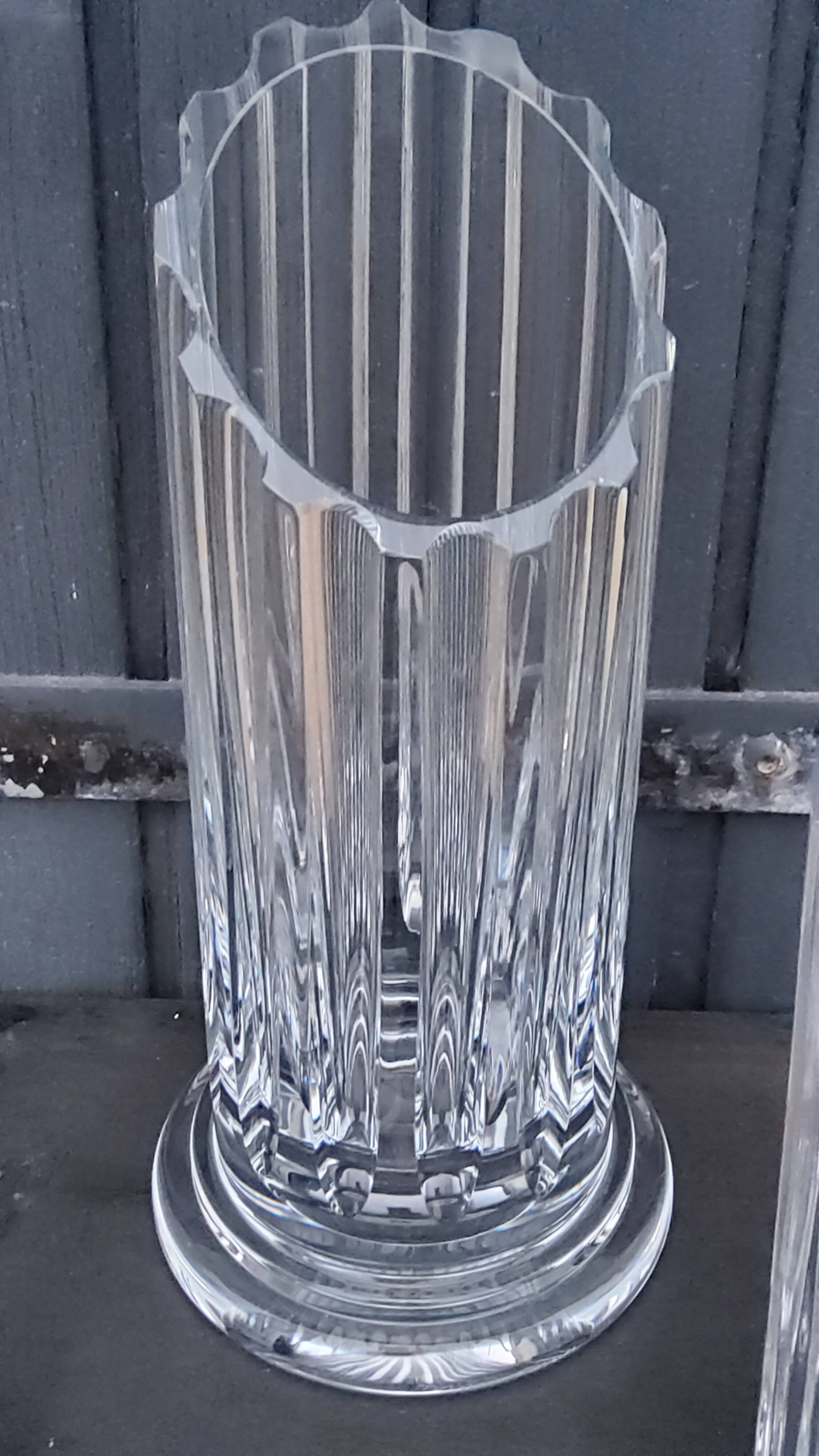 Set of 3 Daum crystal vases model Cythère from the 80s