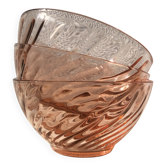 3 bols Arcoroc collection Rosaline