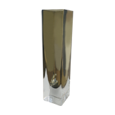 Vase en verre fumé