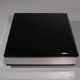 Willy Rizzo square black coffee table with mirrored glass