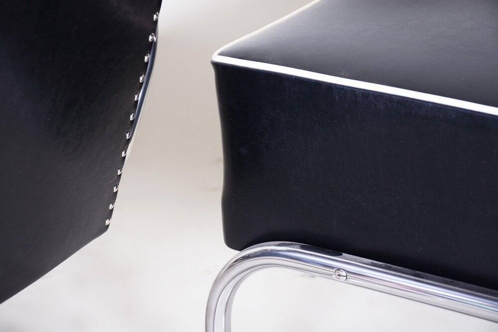 Set of Art Deco Armchairs attributed to Mücke Melder, 1930s