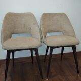 Beige vintage shaggy chairs