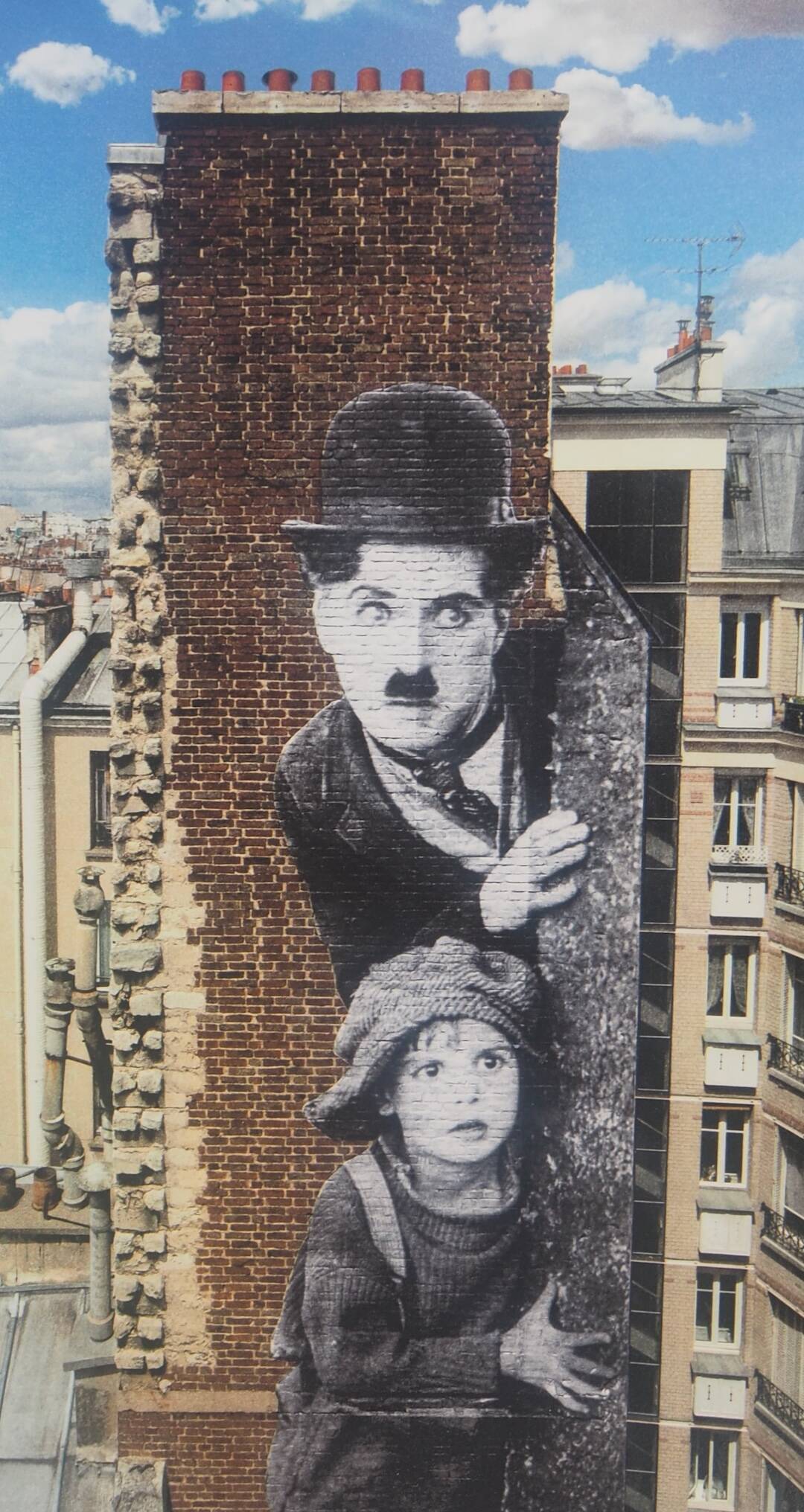 JR: Homage to Charlie Chaplin - Original signed lithograph