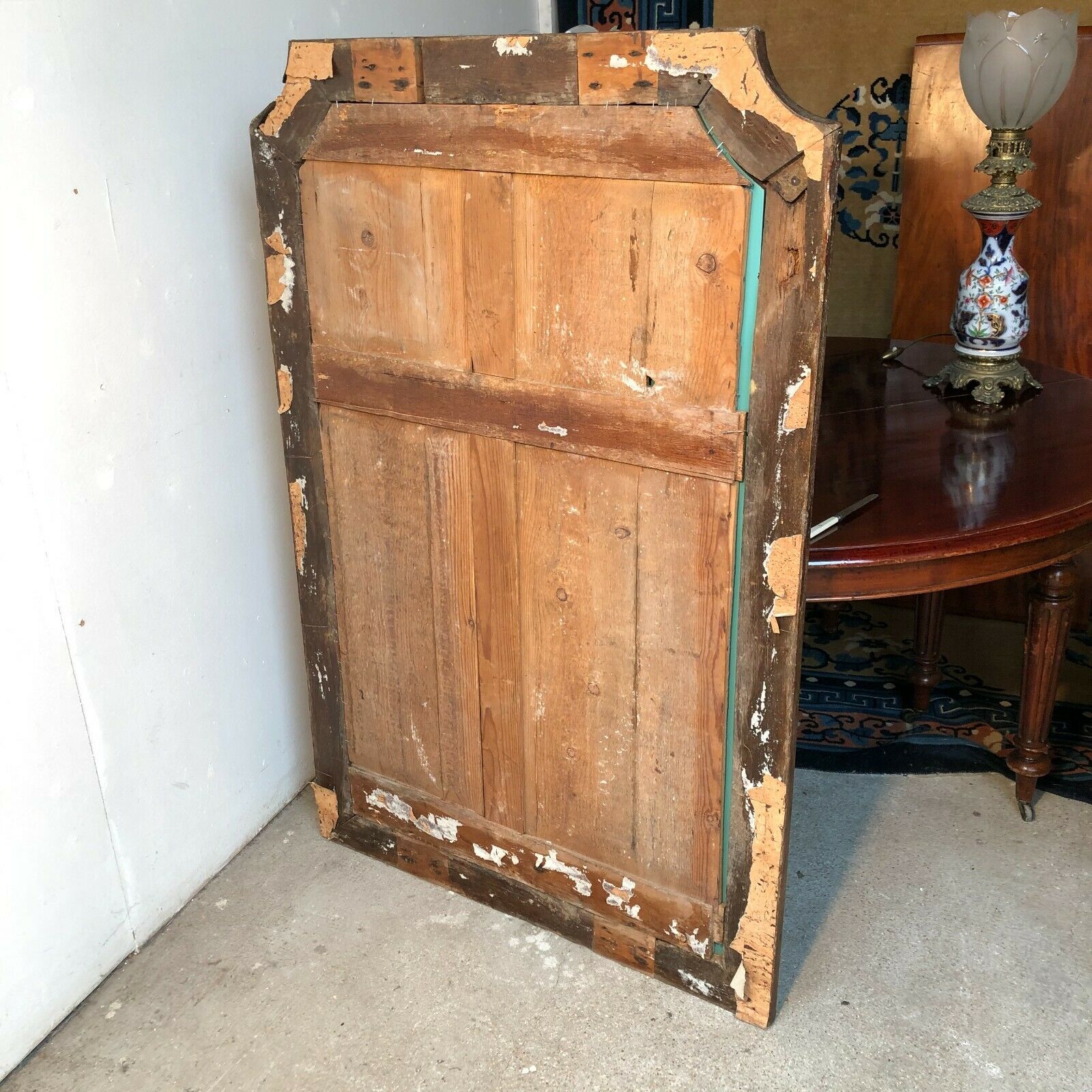 Mirror carved wooden frame late 17th century 137x70 cm