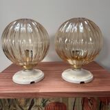 Pair of vintage globe wall lights