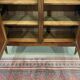 Louis XVI style bookcase in mahogany and marble top from the 70s