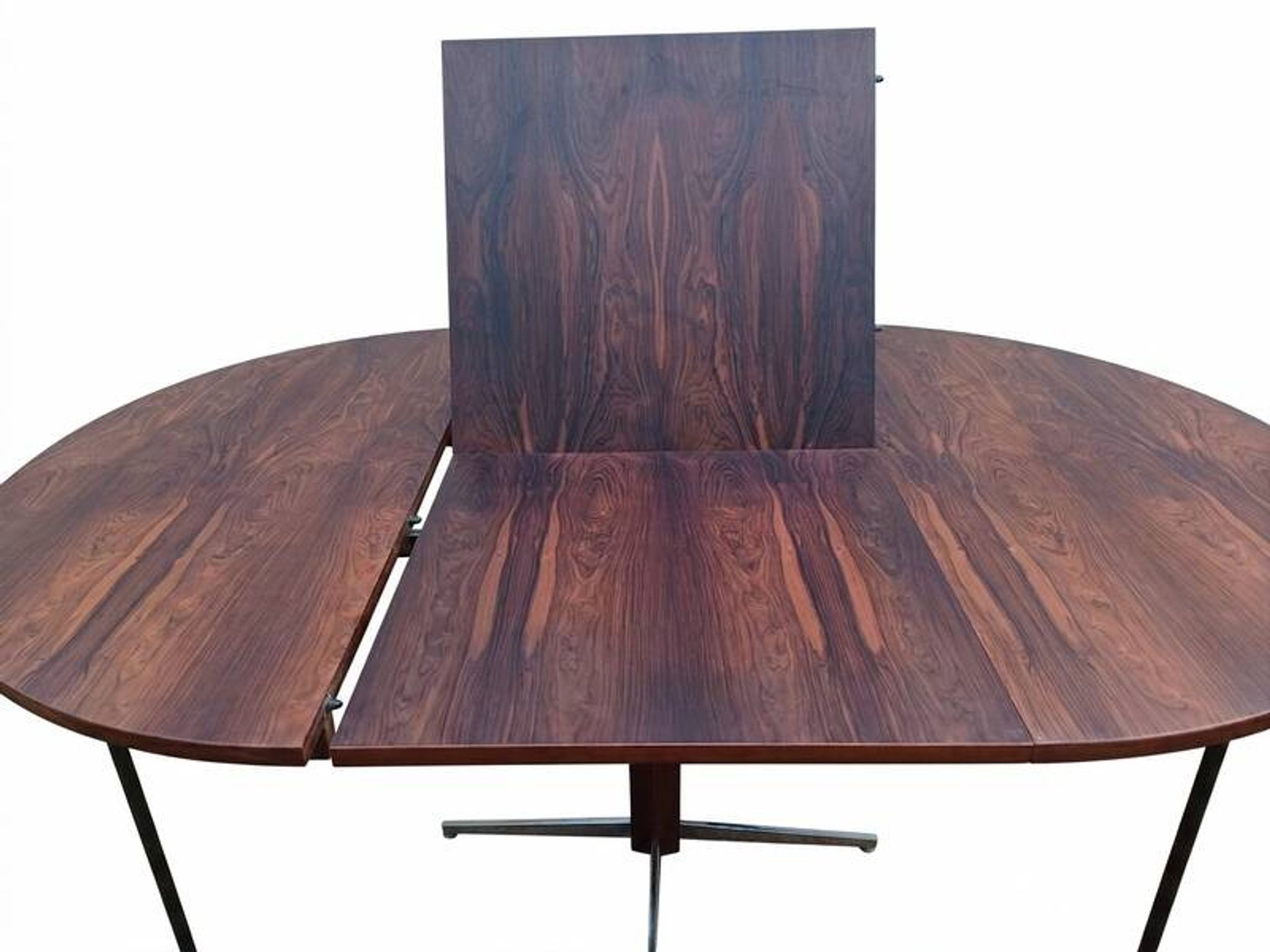 Table à manger Jorge Zalszupin ronde extensible palissandre jacaranda 1960