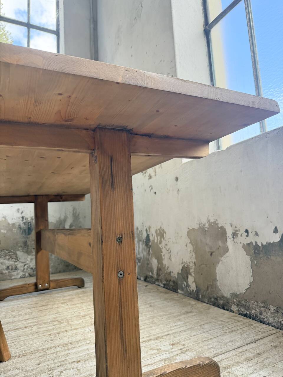 Perriand mountain furniture pine dining table