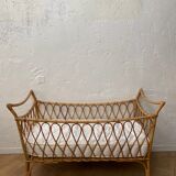 Rattan crib and mattress