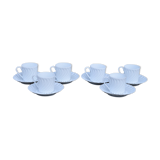 6 coffee cups and saucers Tharaud Limoges form valençay sillage model