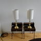 Pair of vintage Scandinavian brass lamps 1960