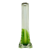 Art Nouveau vase, green glass, silver mount, United Kingdom, early 20th century