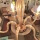 Venetian chandelier from Murano in smoked glass