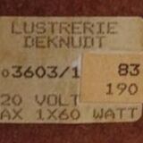 Deknudt lamp, 70's