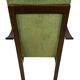 Vintage armchair solid wenge design 60s leather armrests design