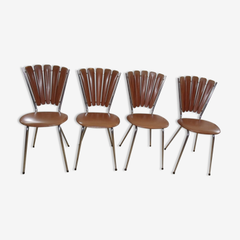 Lot de 4 chaises vintage soudexvinyl 1970