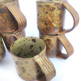 Cups + sandstone saucer by Puisaye Gaudry