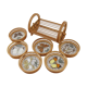 Butterflies and basket rattan coasters