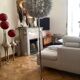 Mother-of-pearl petal floor lamp