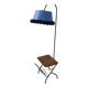 Reading light with scoubidou magazine holder