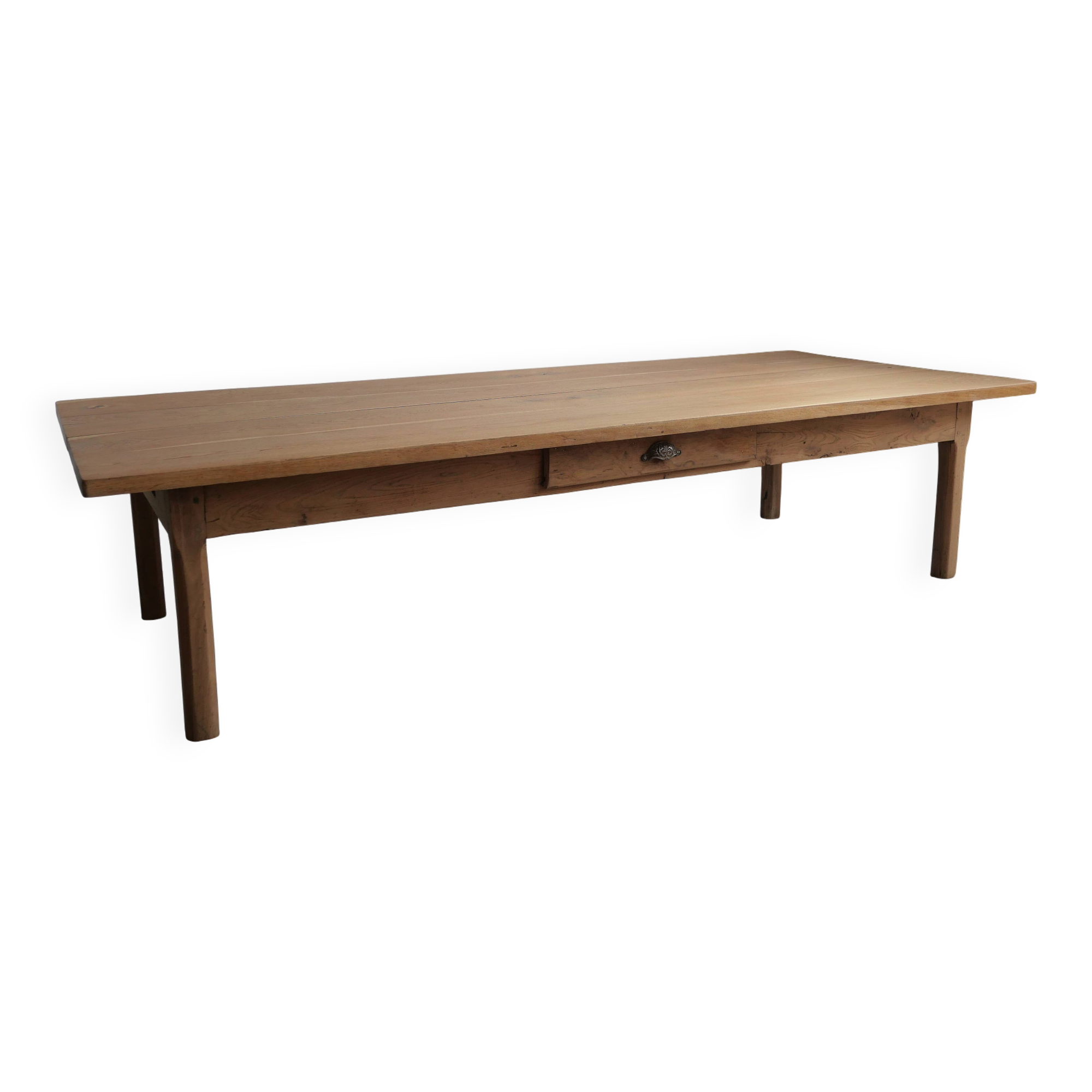 Large oak coffee table