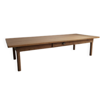 Large oak coffee table