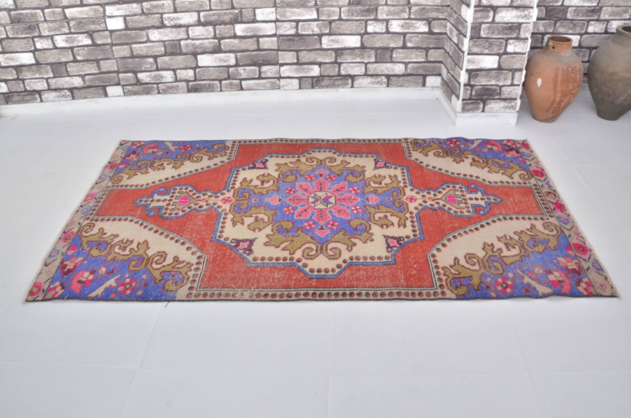Oushak Handknotted Vintage Carpet sku2586