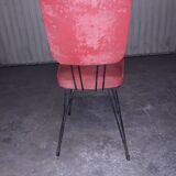 6 vintage red chairs
