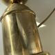 Pair of 2 Vintage Chic Articulated Brass Bakelite Amber Ball Lamps