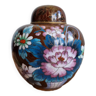 Cloisonné Ginger Jar From China, 1970s