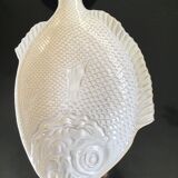 Ceramic dish white fish breaks