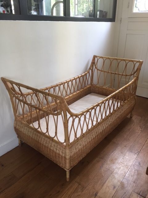 1950s rattan bed