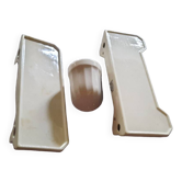 Lot de 2 tablettes de salle de bain en porcelaine