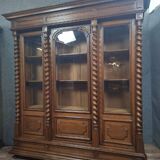 oak library in the Louis XIII style, work from the 19th century