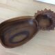 Scandinavian fruit bowl pineapple in teak