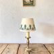 Brass lamp, 2 M new fabric cable, painted lampshade