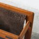 Mid-Century Danish Modern Teak & Leather Magazine Rack from Salin Mobler