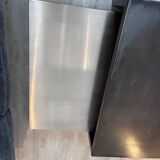 Coffee table in two Max & Moritz modules in black and stainless steel